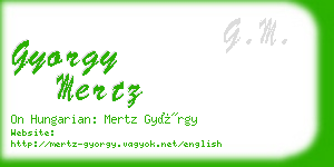 gyorgy mertz business card